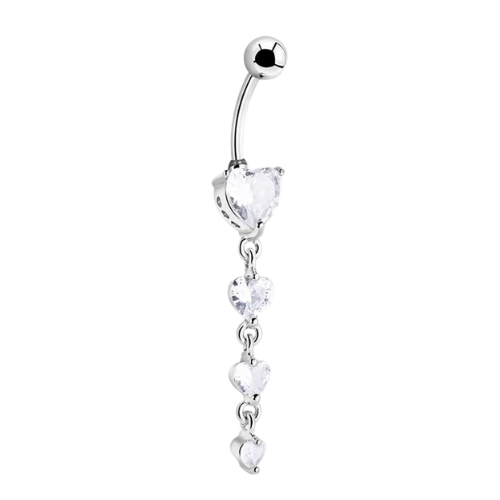 Piercing nombril : Cristal blanc